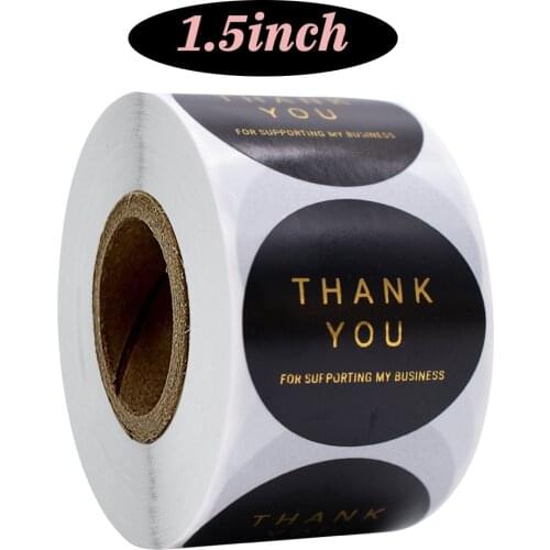 500pcs 1.5 Inch "Thank You For Your Order" Kraft Paper Sticker Envelope Seal Label For DIY Biscuit / Candy Packaging Sticker