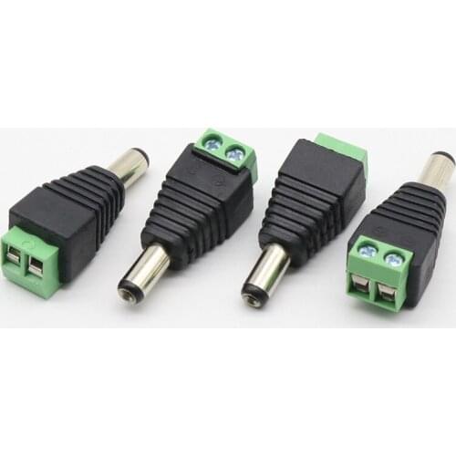 Promotion!Gino 20pcs CCTV Camera 5.5 x 2.1mm DC Power Cable Female male connector Adapter Jack