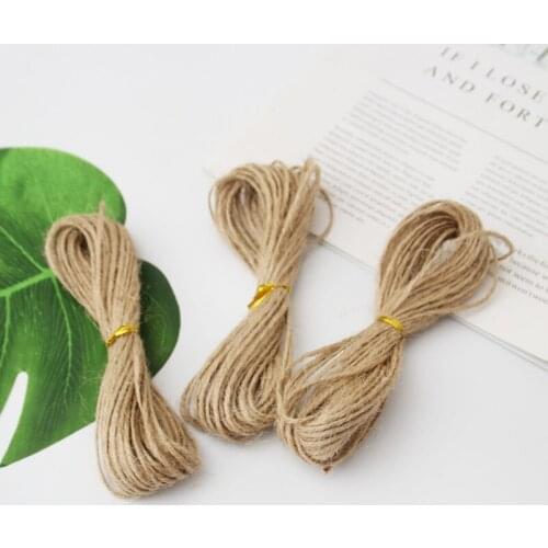 2mm jute rope hand-woven DIY 3 strands hemp rope tag fine cotton rope 10 meters hemp rope