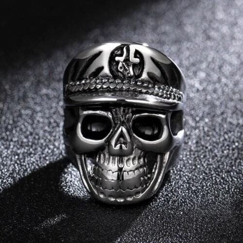 Mens Punk Jewelry Accessories Skull Ring