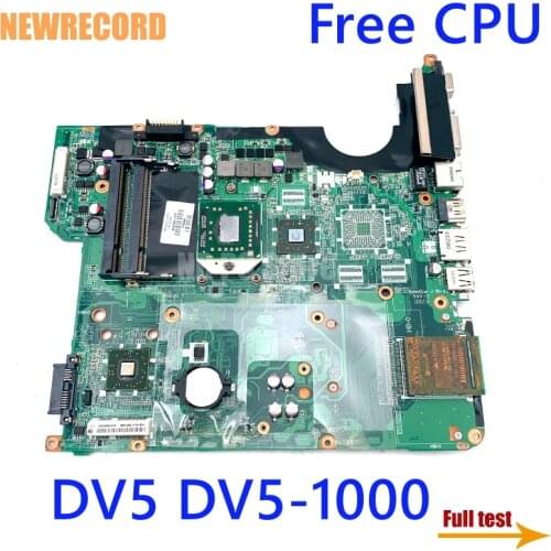 NEWRECORD 482325-001 DA0QT8MB6G0 Main Board For HP Pavilion DV5 DV5-1000 Laptop Motherboard DDR2 Socket s1 Free CPU fully tested