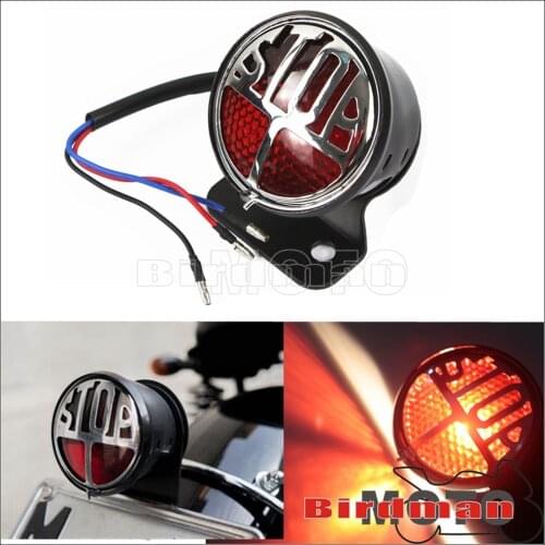 Motocycle 12V Bulb Rear Light Brake Stop Lamp Retro Cafe Racer Taillight For Harely Honda Suzuki Triumph Chopper Street Bikes