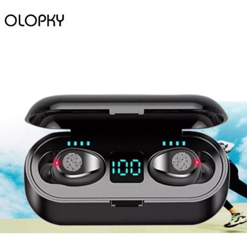 TWS Bluetooth V5.0 Sport Earphone Wireless Earphones LED Stereo Wireless Headphones Earbuds headset 2000 mAh Power For All Phone