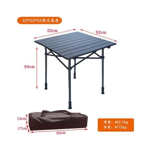 New Outdoor Folding Table Chair Camping Aluminium Alloy BBQ Picnic Table Waterproof Durable Folding Table Desk
