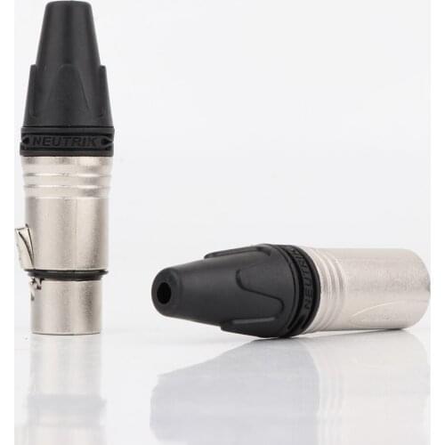 One Pair NEVTRIK Male & Female 3-Pin XLR Audio Cable Plug Connectors For DIY Cable