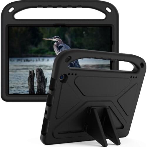 Portable Handle Lightweight EVA Case for Kindle Fire HD 10 Plus 2021 Kids Shockproof Cover with Kickstand+Pen