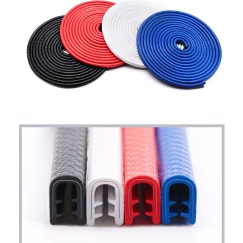 1/5M Car Door Edge Rubber Protection Strips Side Doors Moldings Side Anti-wear Protection Car Door From Scratches DIY