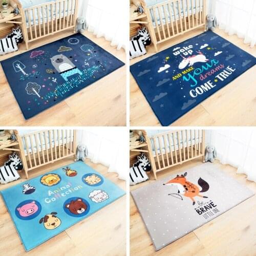 Infant Shining Baby Play Mats Children Cartoon Carpet Suede Large Rugs Living Room Children Crawl Bedroom Thicking Blanket M