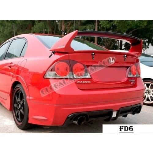 For Honda Civic FD6 Spoiler 2006-2012 Auto Accessory Universal Spoilers Car Antenna Car Styling Diffüser Flaps Splitter Ornament