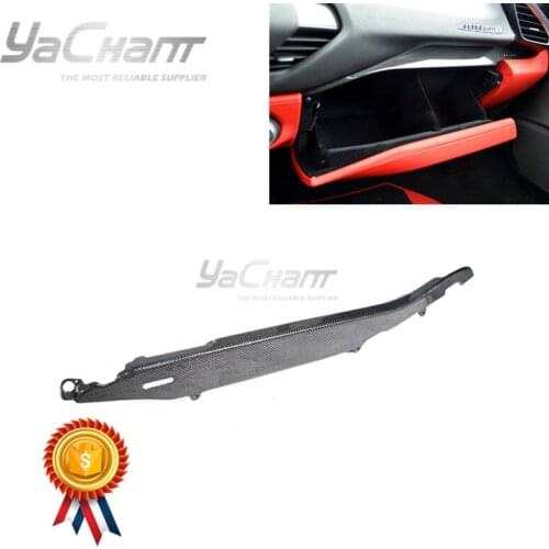 Dry Carbon Fiber Plain Carbon Weave LHD Glove Box Upper Dashboard Panel Fit For 2015-2019 F488 GTB & Spider Replacement
