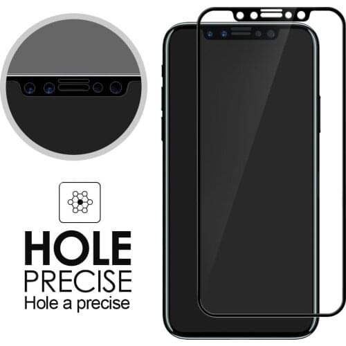 Screen Protector for iPhone 8 7 6s plus X,Full Cover 5D Curved Edge Clear Anti-Explosion Tempered Glass Film for iPhone X Glass