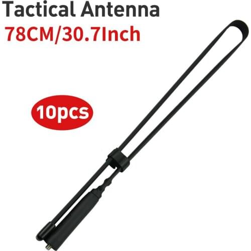 10pcs Arrival Tactical SMA-F Foldable Antenna baofeng VHF UHF For CS Fighting Hunting Walkie Talkie Baofeng UV-5R 82 BF-888S
