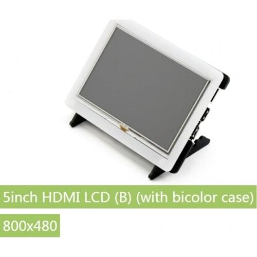 5" Display HDMI LCD with Case Supports Raspberry Pi 4B / 3B, Capacitive Touch Monitor Supports Windows 10/8.1/8/7