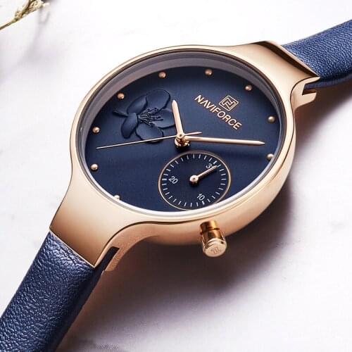 Top Brand NAVIFORCE Luxury Women Watches Fashion Ladies Rhinestone Quartz Watch Waterproof Watch Simple Clock relogio feminino