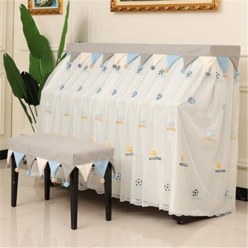 Piano cover high-end piano stool cloth lace half cover 1set