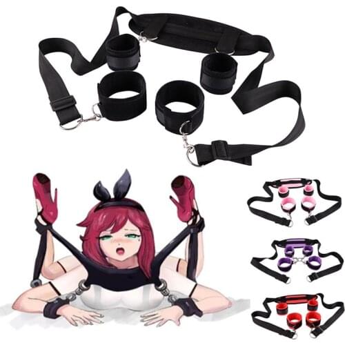 Erotic Slave Adult Games Sex Toys For Women Couples Restraints Handcuff Neck Ankle Cuffs For Open Leg BDSM Bondage Sex Products