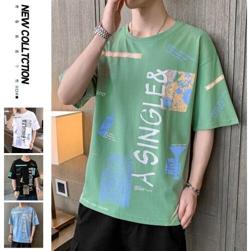 LISM T-Shirt New Hip Hop Men/Women Graffiti Couple Oversized Cotton Short Sleeve Casual Fashion Top High Street Rap For Summer