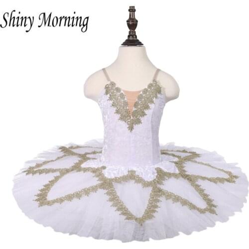 Good quality performance competiton professional tutu women custom made Ballerina ballet costume pancake tutu dress white