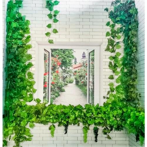 240CM artificial plant flower vine wedding home, arch decoration fake plant leaves rattan trailing fake flower ivy wall