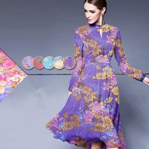 Refined gold jacquard fabric transparent dress silk jacquard fabric natural silk fabric wholesale silk cloth