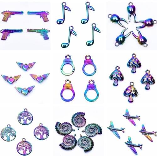 10pcs Trendy Gun Connectors DIY Jewelry Supplies For Necklace Anklets Accessories Pendant tree Of Life Charms Handmade Materials