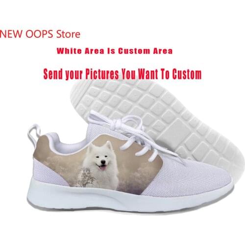 American Eskimo Dog Cut kawaii Harajuku Lightweight Sport Running Mesh Shoes Men Women Casual Breathable Sneakers