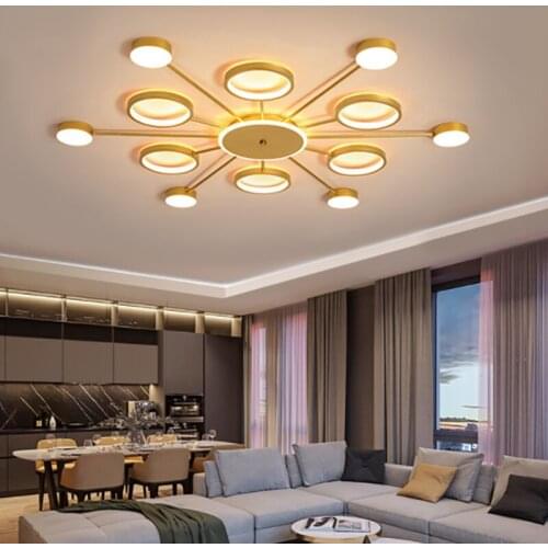 New bedroom LED ceiling lamp modern living room chandelier room lamp square round LED lamp villa hotel lamp factory direct sales