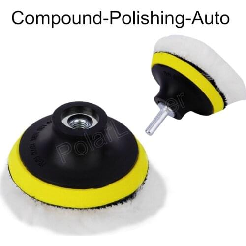 New arrival 3 inch / 3" with Drilling Adapter Buffing Sponge Compound-Polishing-Auto Pad Kit M10 for Car Auto Polisher 6pcs