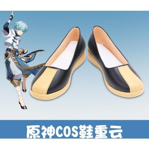 Game Genshin Impact Cosplay Shoes Chongyun Cosplay Wig Chong Yun Cosplay Hair Halloween Carnival Cosplay Costume