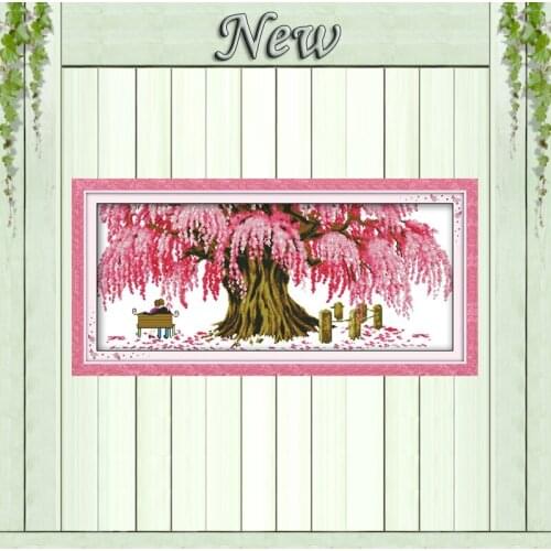 Looking forward to happiness love paintings counted printed on canvas DMC 11CT 14CT Cross Stitch kits embroidery needlework Sets