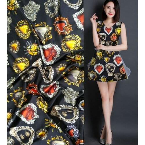 Telas Super Woven Fabric Material For Curtains Tulle Blouse Dress Prints satin silk Fabric For Patchwork tissu africain Textile