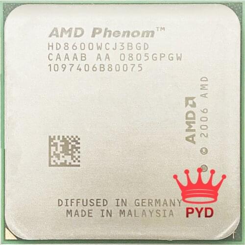 AMD Phenom X3 8600 Triple-Core DeskTop 2.3GHz CPU HD8600WCJ3BGD HD860BWCJ3BGD Socket AM2+/940pin