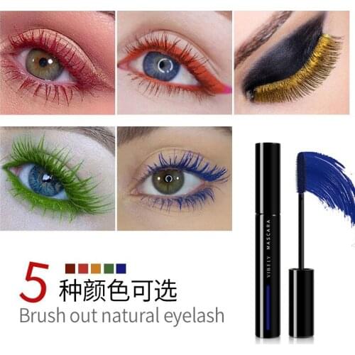Colored Eyelash Extension Colorful Mascara Orange Red Yellow Green Blue Dwaterproof Water Volume Mascara Eye Tool