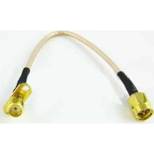 Extension Cable SMA male to SMA female 2 HOLE panel mount connector pigtail cable RG316 5cm