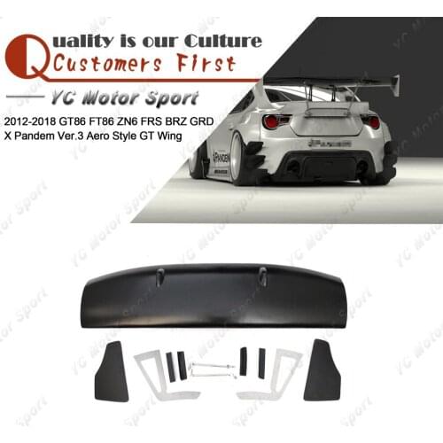Carbon Fiber / FRPP Fiber Glass GRD X PD Ver.3 Aero Style Rear GT Wing Fit For 2012-2018 GT86 FT86 ZN6 FRS BRZ Trunk Spoiler