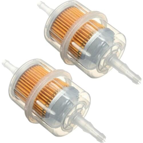 2 Pieces Universal Motorcycle Inline Fuel Filter Petrol 6mm 8mm 1/4'' 5/16'' Pipe