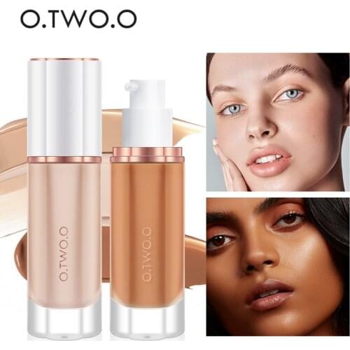 O.TWO.O Liquid Foundation Matte Cosmetics For Face Concealer Full Covering Moist Foundation Natural Whiten Makeup Base Cosmetic