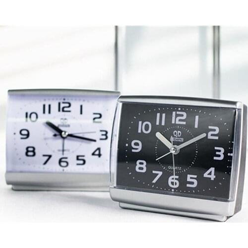 1PC Rectangle Alarm Clock Modern Plastic Wake Up Clocks Student Silent Sweeping Small Table Clock for Bedroom Desktop Bed