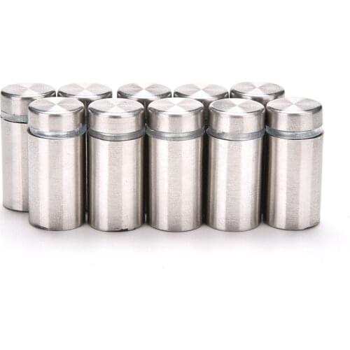 10PCS Glass Fasteners 12mm x 25mm Stainless Steel Advertisement Standoffs Pin Nails Billboard Fixing Screws Hardware