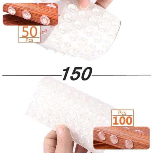 150PCS 2 Different Type Sound Dampening Cabinet Bumper Non Slip Adhesive Rubber Bumpers Assorted Soft Close Door Drawer Dots