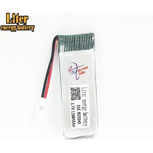 3.7V 1300mAh 25c lithium polymer battery X5SW X5SC four axis remote control aircraft Lipo battery 903048 XHplug