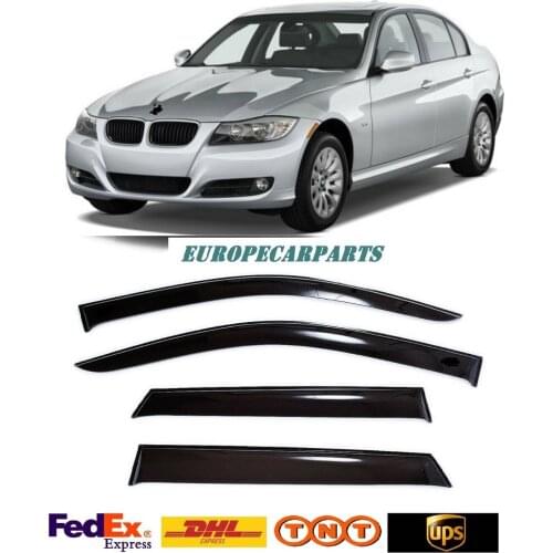 For BMW 3 (E90) Sd 2005-2012 Side Window Visors Sun Rain Guard Vent Deflectors 4 pieces