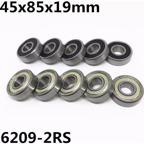5pcs 6209-2RS ball bearing 45x85x19 mm deep groove ball bearing High quality 6209RS