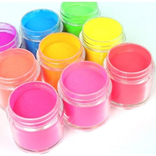 5g Acrylic Powder For Nail Extension 3D Carving Pattern Builder Neon Pigment Powder Crystal Polymer Professional Nail Supplies