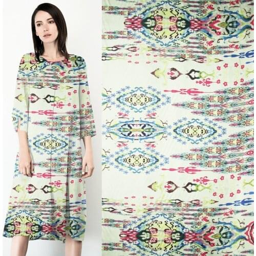 Abstract totem design 100% pure silk habotai silk fabric western style,SHB042