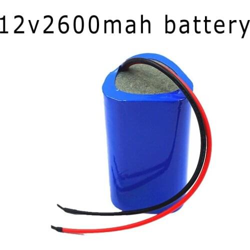 High capacity 12v Battery Pack 2600mah 12.6V 18650 3S1P Lithium Battery Rechargeable Battery for Portable Charger / LED