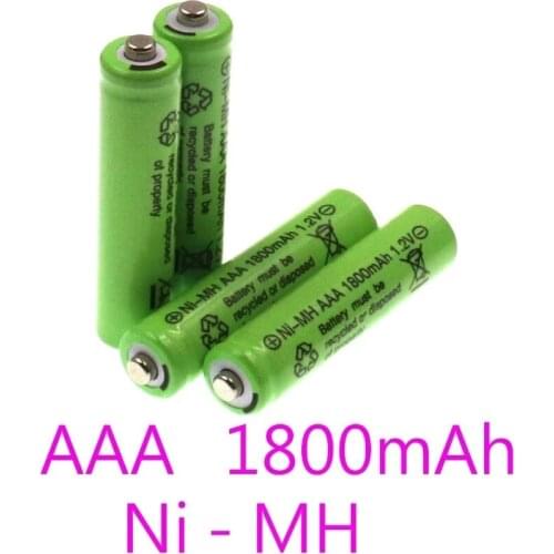 Rechargeable Battery Brand New 100% AAA 1.2V 1800mah Ni-MH Batteries For Camera Toy Garden Solar Light LED Flashlight Torc