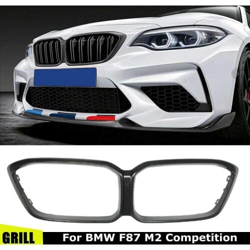 F22 F87 Bumper Lip grill frame For F87 M2C M2 Competition dry Carbon Fiber Front Grille frame 2019 2020