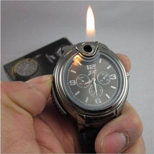 Fashion Creative Lighter Watches Men Watches Luxury Quartz Refillable Butane Gas Wristwatch Male Clock Watch Relogio Masculino