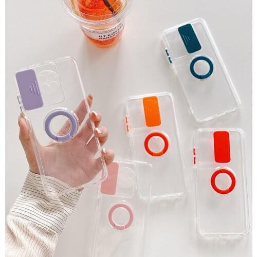 Camera Lens Protection Slider Cover For Xiaomi Mi 11 11i 11X POCO F3 M3 M2 Redmi Note 10 Pro 9 9S 9T 9A K40 Kickstand Phone Case